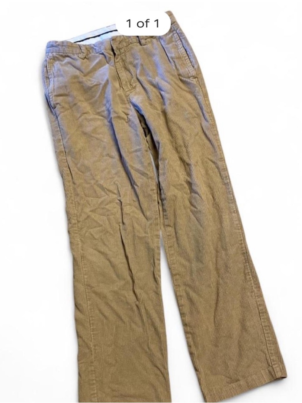 Nautica Mens Relaxed Tan Corduroy Pants 30W 32L